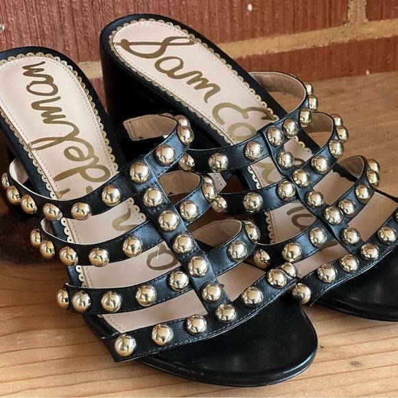 Sam Edelman Shoes - Sam Edelman size 8 black studded heel